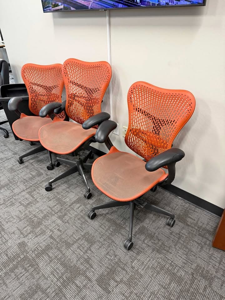 TEST - Herman Miller Mirra Office Chairs – Orange – Excellent Condition